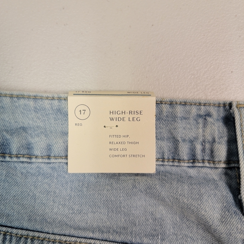 Universal Thread High Rise Wide Leg Jeans Women's Size 17 - Picture 5 of 8
